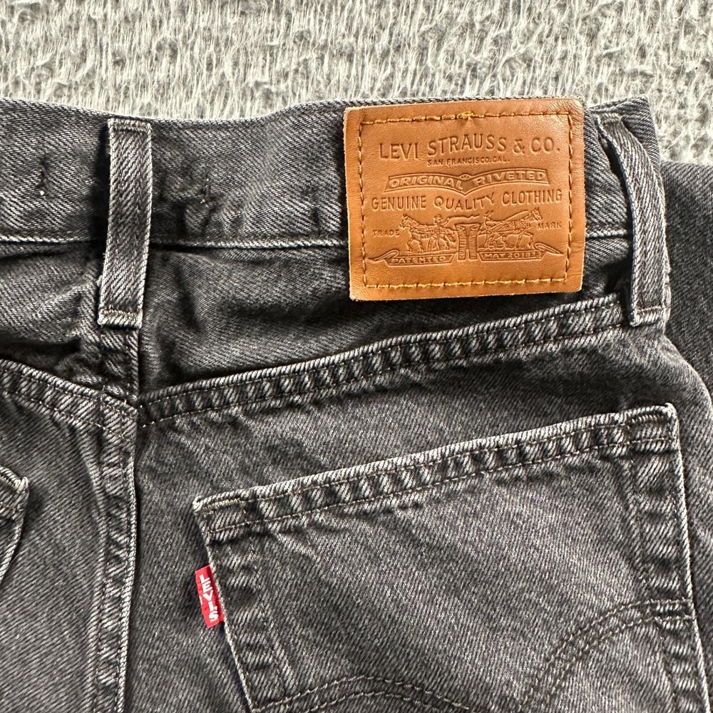 Levis Jeans Womens 25 Baggy Dad W25 L30 Black Washed High Rise‎ Straight Relaxed - Picture 13 of 16